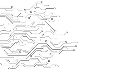 Poster - Abstract digital background with technology circuit board texture. Electronic motherboard illustration. Communication and engineering concept. Vector illustration