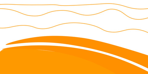 Aufkleber - orange and white business wave banner background. overlapping vector waves background.
