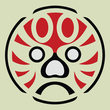 Expressive red cartoon emoji face with wide eyes and open screaming mouth 3d rendered with transparent background