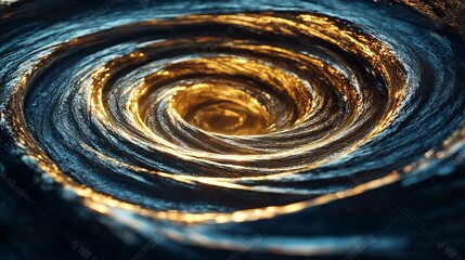 Poster - Elegant Swirling Bronze Vortex Texture with Luminous Metal Elements for Abstract Design