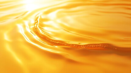 Poster - Abstract Golden Waves Cascading and Converging, Vibrant Fluid Patterns for Modern Design Elements