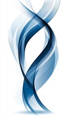 Poster - Fluid Abstract Background Featuring Delicate Waves in Serene Blue Tones for Elegant Digital Art Use