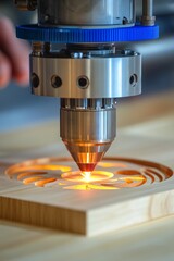 Poster - High-Precision CNC Routing for Wood Cutting Advanced Technology in Intricate Board Art Design