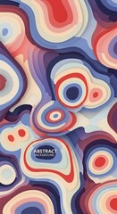 Poster - Abstract background with organic shapes and vibrant color gradients layered art