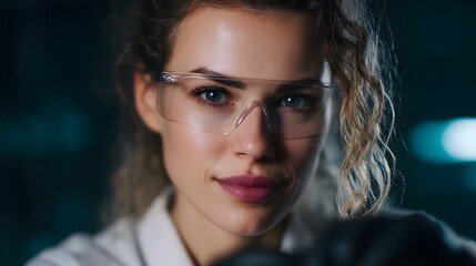 Poster - Engineer scientist testing an sensor device in a innovation lab setting