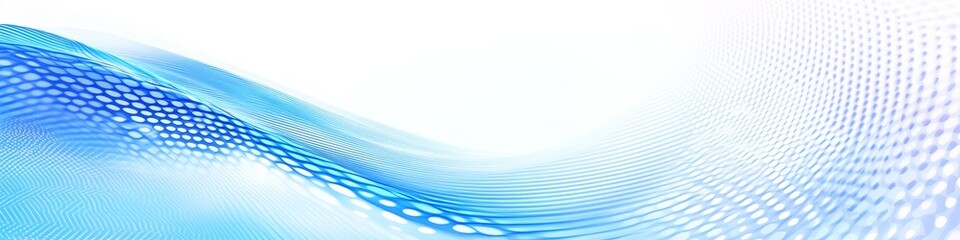 Poster - Vector Connected Wave Design with Light Blue Abstract Mesh Gradient and Modern Vibrant Lines