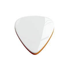 Poster - Isolated White Guitar Pick on Clean Background Ideal for Music and Instrument Related Projects