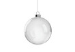 © Vooglo.com - A clear glass christmas ornament hangs isolated on a transparent background, ready for customization