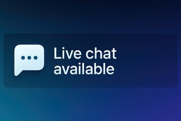 Poster - A live chat icon indicates customer service availability, inviting interaction and providing instant communication, highlighted with a simple and elegant design. customer support service