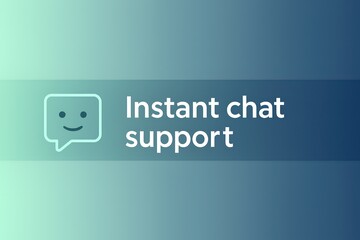 Poster - Instant Chat Support Digital Icon with a minimalist and sleek appearance. Representing seamless and instant customer care, emphasizing promptness and assistance. 