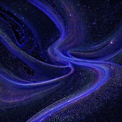 Wall Mural - abstract dark blue design with light blue waves