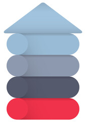 Poster - Business infographic template with house divided on four elements