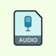 Fototapete - Audio icon. icon related to design elements. suitable for web site, app, user interfaces,element, printable etc. flat icon style. simple vector design editable