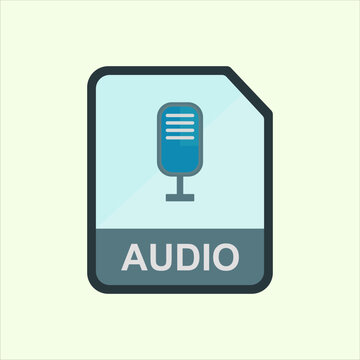 Audio icon. icon related to design elements. suitable for web site, app, user interfaces,element, printable etc. flat icon style. simple vector design editable