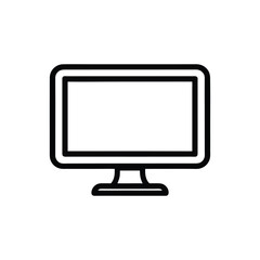 Poster - Vector art of computer monitor screen isolated on white background