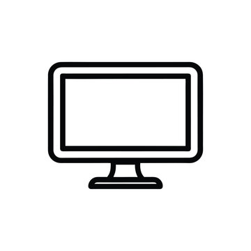 Vector art of computer monitor screen isolated on white background