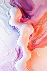 Poster - Colorful abstract swirls blend together in fluid motion creating a captivating visual experience