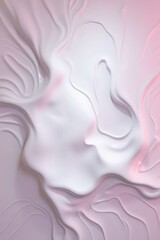 Poster - Artistic abstract representation of facial contours with soft tones and flowing lines in a modern design style