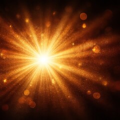 Wall Mural - Golden Explosion Background With Sparkle Effect