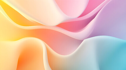 Aufkleber - Abstract Pastel Waves: A Smooth Gradient Background for Modern Design Projects