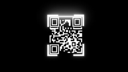 scan QR code barcode animation QR code scanner animated. The image conveys modern technology, contactless access, mobile payments.