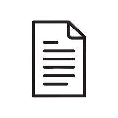 Poster - A black and white outline icon of a document.