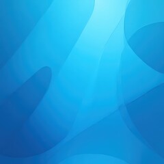 Poster - Vibrant blue abstract background featuring smooth curves and gradients creating a serene atmosphere