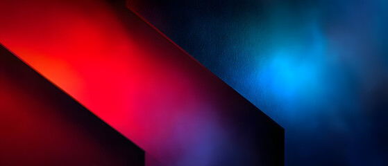 Poster - Colorful background with a black outline, creating a sense of depth and dimension. The gradient of red and blue adds a dynamic and eye-catching element to the image