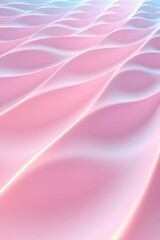 Poster - Soft pastel waves create a serene landscape with gentle curves and a calm atmosphere at sunrise in an abstract setting