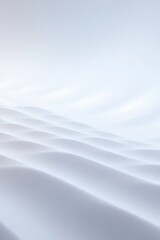 Poster - Soft waves of white fabric create a serene and tranquil atmosphere in a bright indoor space during the day