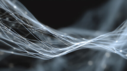Poster - A stunning abstract image showcasing flowing lines of light, creating a sense of movement and depth in a dark background.