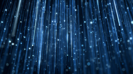 Poster - An abstract representation of digital light beams creating a mesmerizing effect in a dark space.