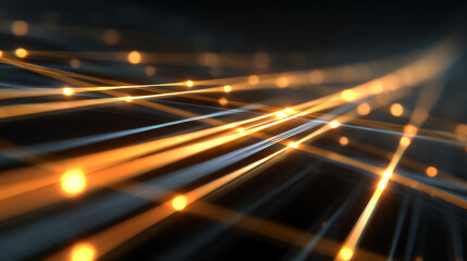 Aufkleber - Dynamic abstract light lines in dark space, creating a sense of motion and depth, perfect for tech-related themes.
