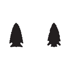 Poster - Old arrowhead silhouette vector flat illustration design