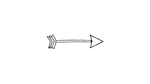 Hand drawn arrow icon mark point icon design collection for business and education design element is .png