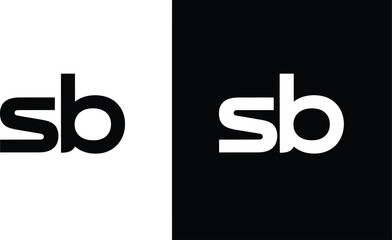Poster - The SB initial monogram delivers a modern look with clean lines, designed for logo, brand, or distinctive lettermark purposes.