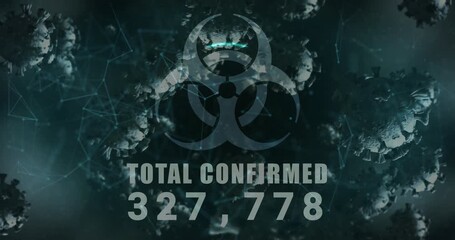 Aufkleber - virus particles linking count updating per second, fingerprint rising and locks appearing