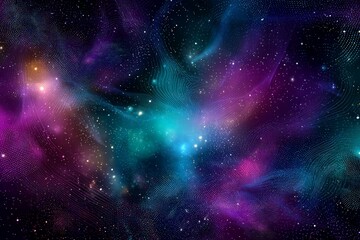 Wall Mural - Colorful Abstract Space Galaxy Background