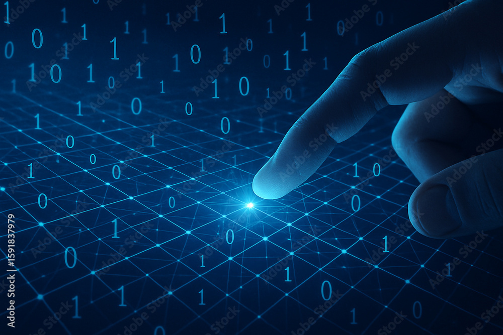 Understanding digital transformation technology and binary code with ...