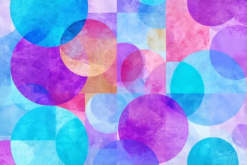 Wall Mural - abstract geometric pattern with circles and squares