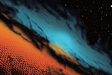 Wall Mural - Abstract Cosmic Space Design With Vibrant Colors