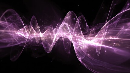 Poster - Abstract design of flowing purple waves.