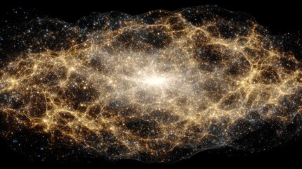 Poster - Detailed illustration of a cosmic web structure.