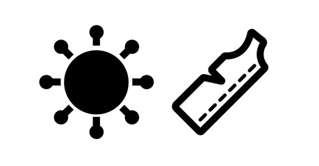 Poster - Bold Black Icons: Network Connection and Tear-Off Packet Design