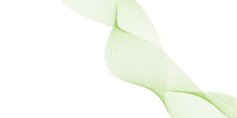 Fototapete - abstract background with green waves line, Abstract vector modern gradient white background, Abstract wave element for design, social media graphics, and professional presentations.