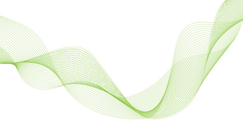 Fototapete - abstract background with green waves line, Abstract vector modern gradient white background, Abstract wave element for design, social media graphics, and professional presentations.