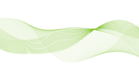 Poster - abstract background with green waves line, Abstract vector modern gradient white background, Abstract wave element for design, social media graphics, and professional presentations.