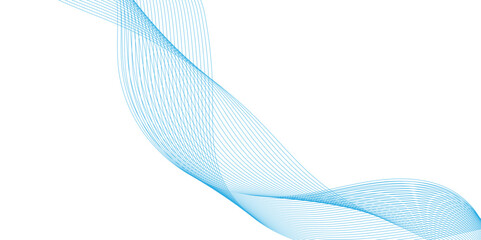 Fototapete - Abstract modern background with blue wavy line,Tranquil And Peaceful Atmosphere With Light Blue, Abstract bluewave on transparent background.