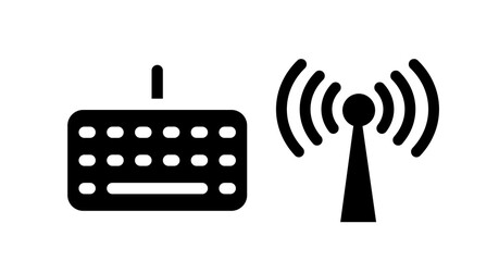Poster - Wireless Keyboard Icon: Simple Black Silhouette, Modern Minimalist Design, Technology Concept