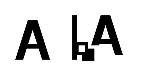 Poster - Abstract Bold Black Letter A Variations: Minimalist Design Concept